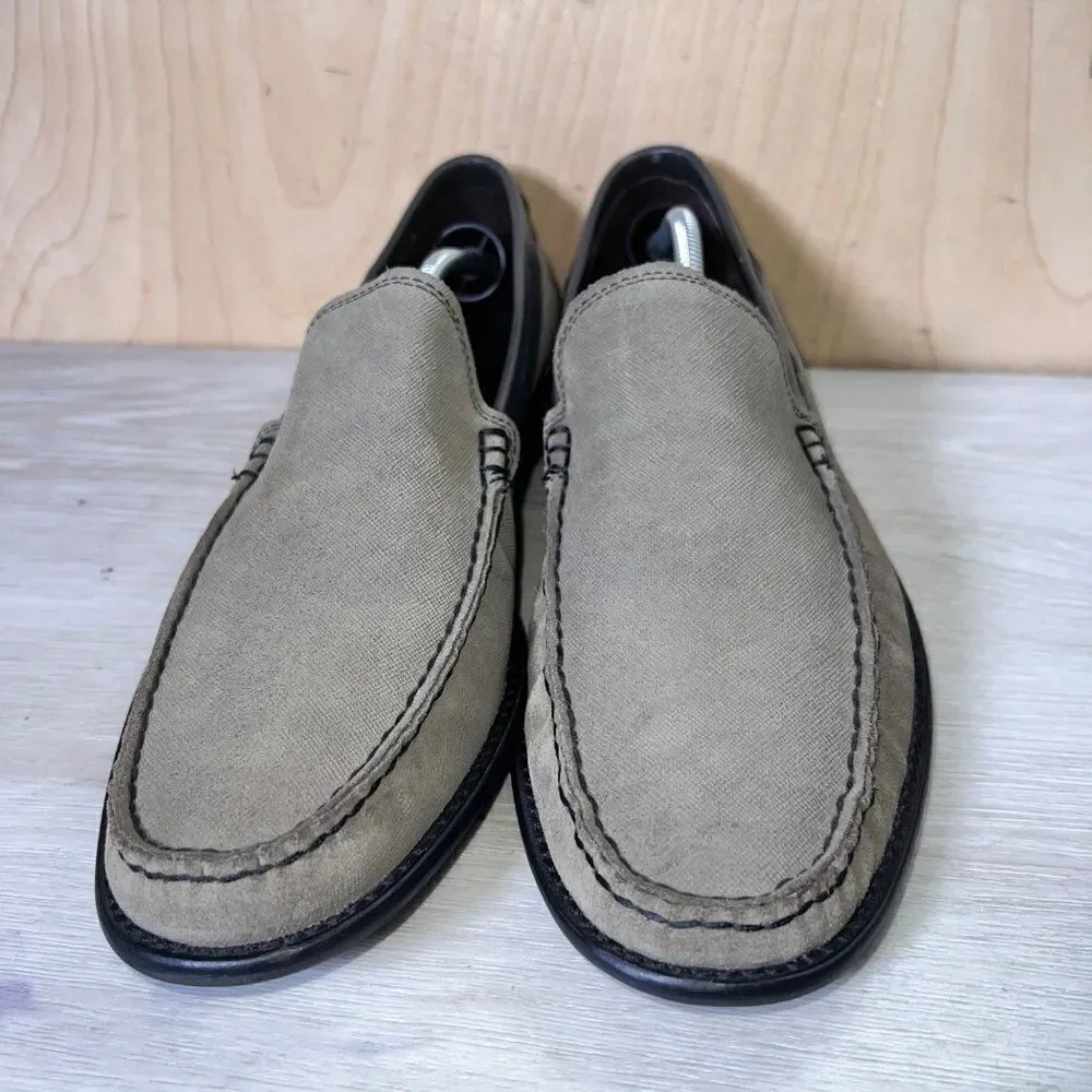 John Varvatos USA Star Slip-on Loafers‎ Brown / Grey Suede 7475 Men's 10M